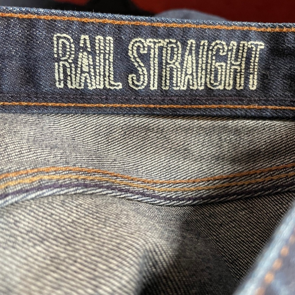 Madewell Rail Straight Jeans Mens‎ 30x34 Dark Wash Indigo Denim Pants - Picture 3 of 9
